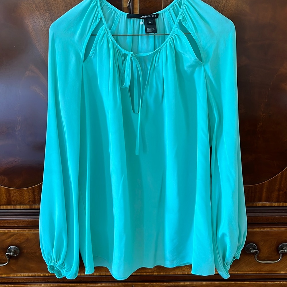 Jay Godfrey silk vintage peasant blouse